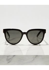 SAINT LAURENT - Czarne okulary przeciwsłoneczne. Kształt: owalne. Kolor: czarny #3