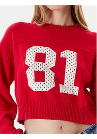 Guess Jeans Sweter W5YR33 Z3HM1 Czerwony Regular Fit. Kolor: czerwony. Materiał: bawełna #6