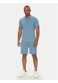 Lacoste Polo DH5522 Niebieski Regular Fit. Typ kołnierza: polo. Kolor: niebieski. Materiał: bawełna, syntetyk