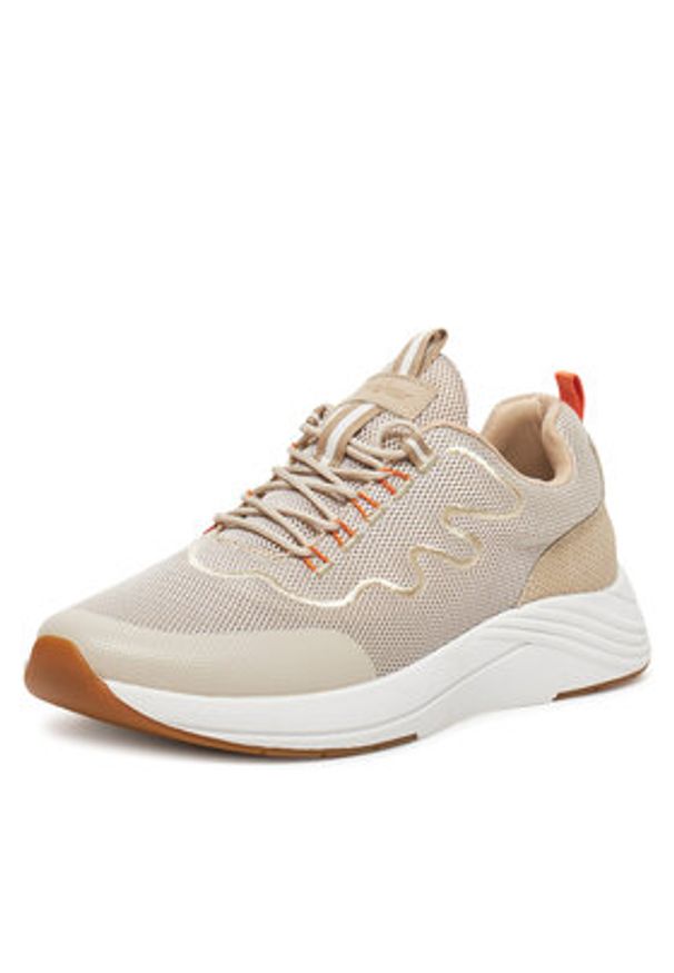 Rieker Sneakersy N8504-60 Beżowy. Kolor: beżowy. Materiał: materiał