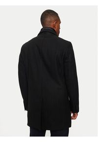 Hechter Paris Płaszcz wełniany 45014 142270 Czarny Regular Fit. Kolor: czarny. Materiał: syntetyk #7