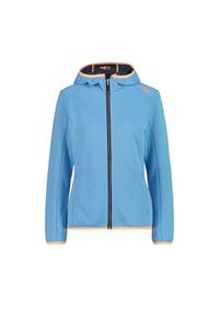 Bluza damska z kapturem CMP. Typ kołnierza: kaptur. Kolor: niebieski. Styl: sportowy. Sport: turystyka piesza #1