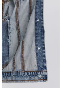 Answear Lab Kurtka jeansowa damska przejściowa. Kolor: niebieski. Materiał: jeans. Styl: wakacyjny #5