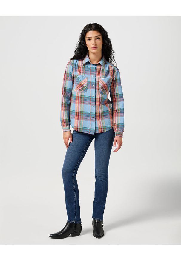 Wrangler - WRANGLER DAMSKIE SPODNIE JEANSOWE SLIM FULL RIDE 112356621 W26L017479