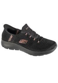 skechers - Buty sportowe Sneakersy damskie, Slip-Ins: Summits - Key Pace. Kolor: czarny. Model: Skechers Sport. Sport: turystyka piesza