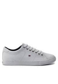 TOMMY HILFIGER - Tommy Hilfiger Sneakersy Essential Leather Sneaker FM0FM02157 Biały. Kolor: biały. Materiał: skóra #1