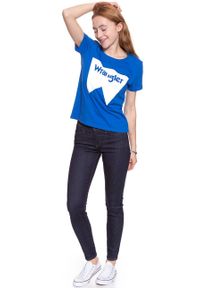 Wrangler - WRANGLER T SHIRT DAMSKI FESTIVAL TEE VICTORIA BLUE W7016EVJS 112130892. Wzór: nadruk #9