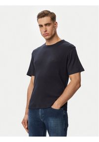 BOSS T-Shirt Rn 2P Rib 50563886 Niebieski Slim Fit. Kolor: niebieski. Materiał: bawełna #1