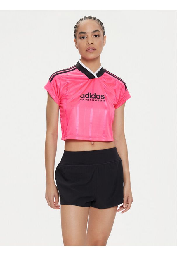 Adidas - adidas T-Shirt Tiro Summer IS0727 Różowy Slim Fit. Kolor: różowy. Materiał: syntetyk