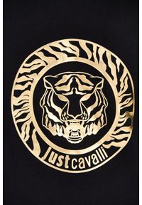 Just Cavalli - JUST CAVALLI Czarna bluza T-round Gold. Kolor: czarny #5