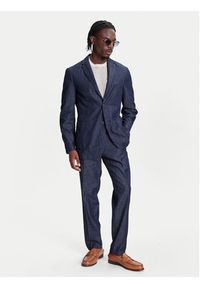 United Colors of Benetton - United Colors Of Benetton Marynarka 20QFUW01X Granatowy Regular Fit. Kolor: niebieski. Materiał: bawełna #3