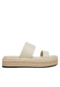 Calvin Klein Espadryle Flatform Wedge Slide - He HW0HW02374 Écru. Materiał: skóra