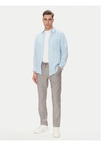 BOSS Koszula 50537381 Niebieski Regular Fit. Kolor: niebieski. Materiał: len #6