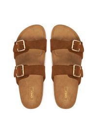ONLY Shoes Klapki Onlmaxi-13 Pu Strap Buckle 15331392 Brązowy. Kolor: brązowy. Materiał: materiał #2