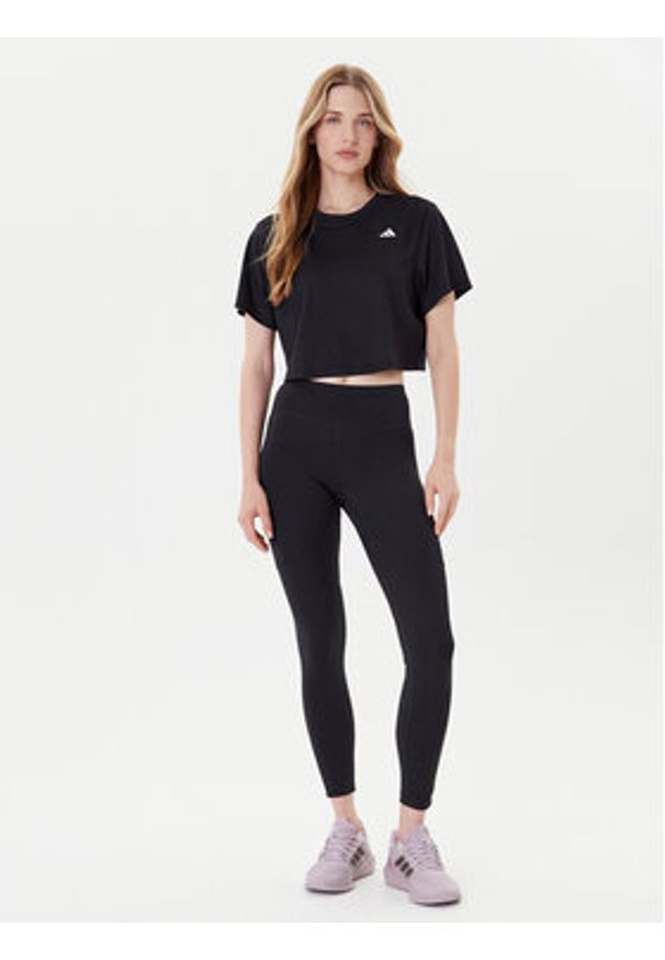 Adidas - adidas Koszulka techniczna Train Essentials JC9555 Czarny Loose Fit. Kolor: czarny. Materiał: syntetyk