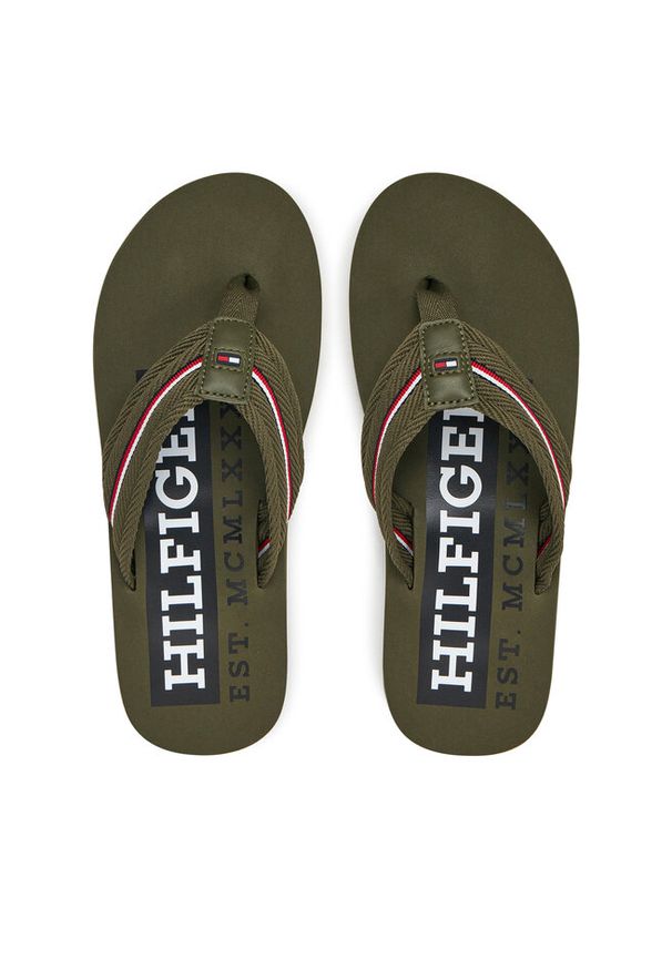 TOMMY HILFIGER - Japonki Tommy Hilfiger. Kolor: brązowy