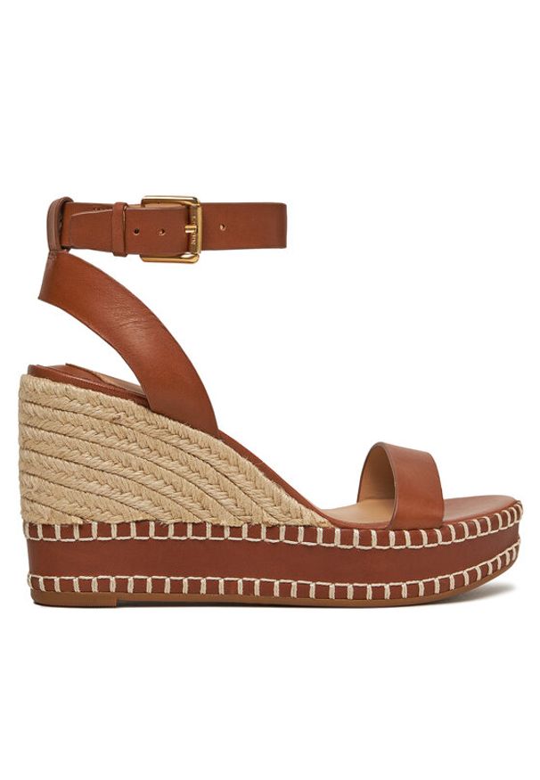 Lauren Ralph Lauren Espadryle 802940573002 Brązowy. Kolor: brązowy. Materiał: skóra