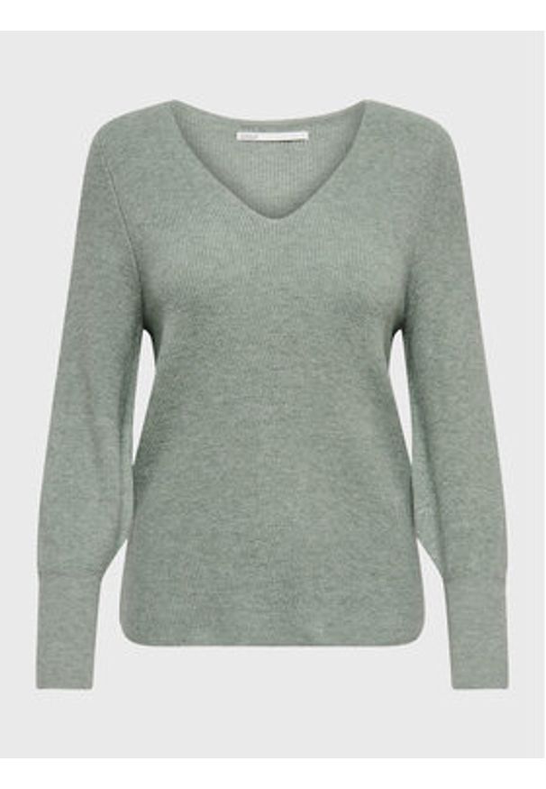only - ONLY Sweter Atia 15230147 Zielony Regular Fit. Kolor: zielony. Materiał: wiskoza