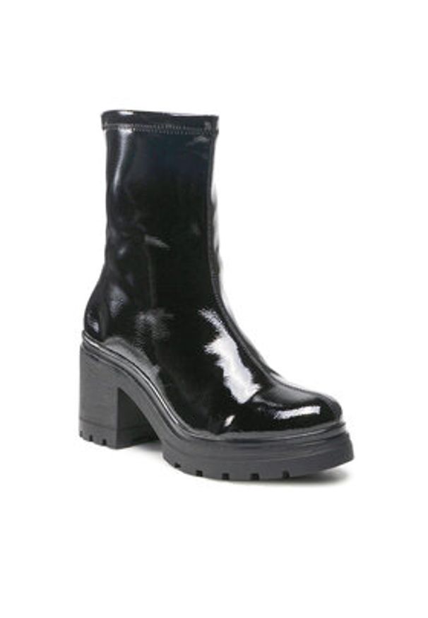 DeeZee Botki H080222-04 Czarny. Kolor: czarny. Materiał: skóra