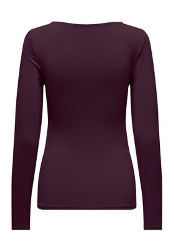 only - ONLY Bluzka Lea 15302647 Fioletowy Slim Fit. Kolor: fioletowy. Materiał: syntetyk