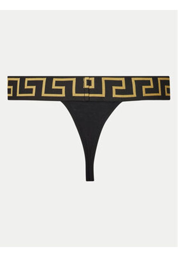 VERSACE - Versace Stringi AUD01042 1A10011 Czarny. Kolor: czarny. Materiał: bawełna