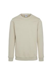 Urban Classics - Bluza Urban Classic basic terry crew. Kolor: beżowy, wielokolorowy, biały #1