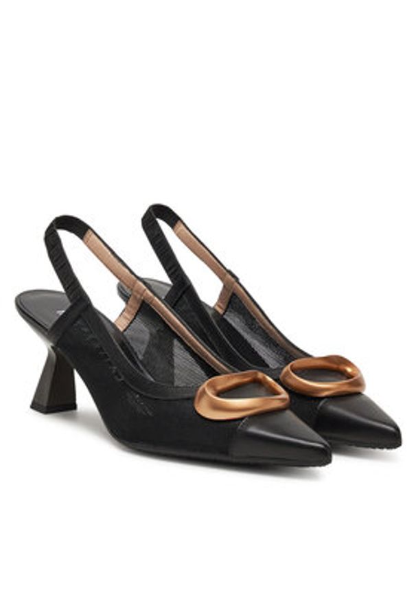 Hispanitas Sandały Nova HV253957 Czarny. Kolor: czarny. Materiał: skóra