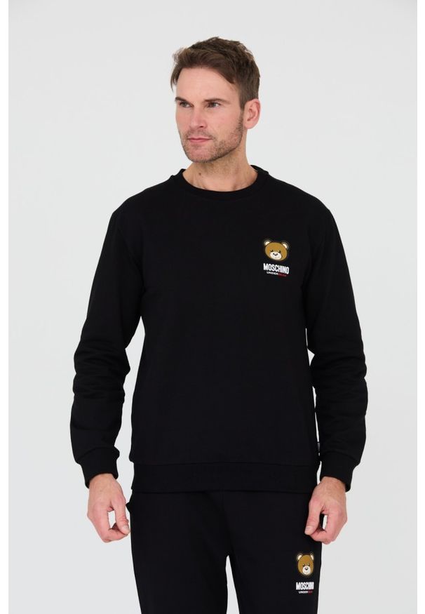 MOSCHINO Czarna męska bluza, Rozmiar M. Kolor: czarny