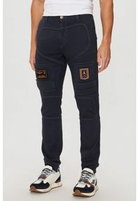 Aeronautica Militare - AERONAUTICA MILITARE Granatowe spodnie męskie Anti-G, Rozmiar XL. Kolor: niebieski. Materiał: jersey