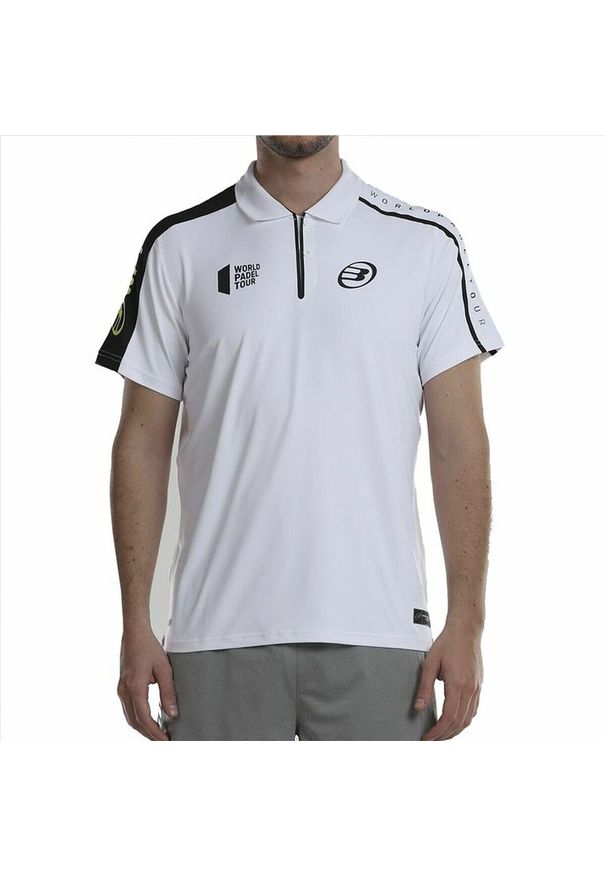Koszulka Polo z krótkim rękawem Męska Bullpadel Liceo Biały. Typ kołnierza: polo. Kolor: biały. Długość rękawa: krótki rękaw. Długość: krótkie