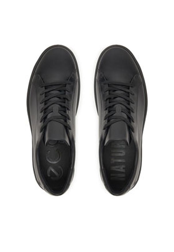 ecco - ECCO Sneakersy Soft 60 52546401001 Czarny. Kolor: czarny. Materiał: skóra