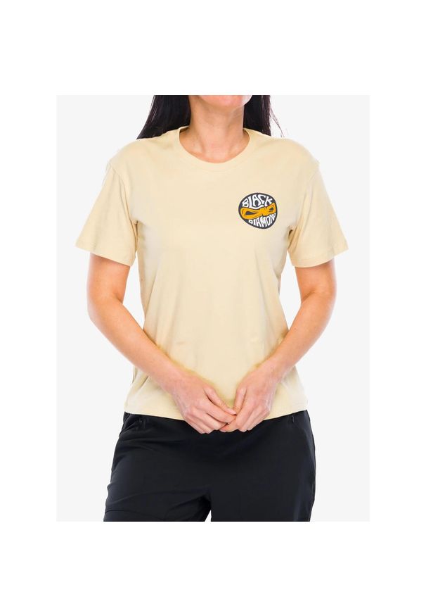 Koszulka bawełniana damska Black Diamond Rope Badge SS Tee. Kolor: żółty. Materiał: bawełna