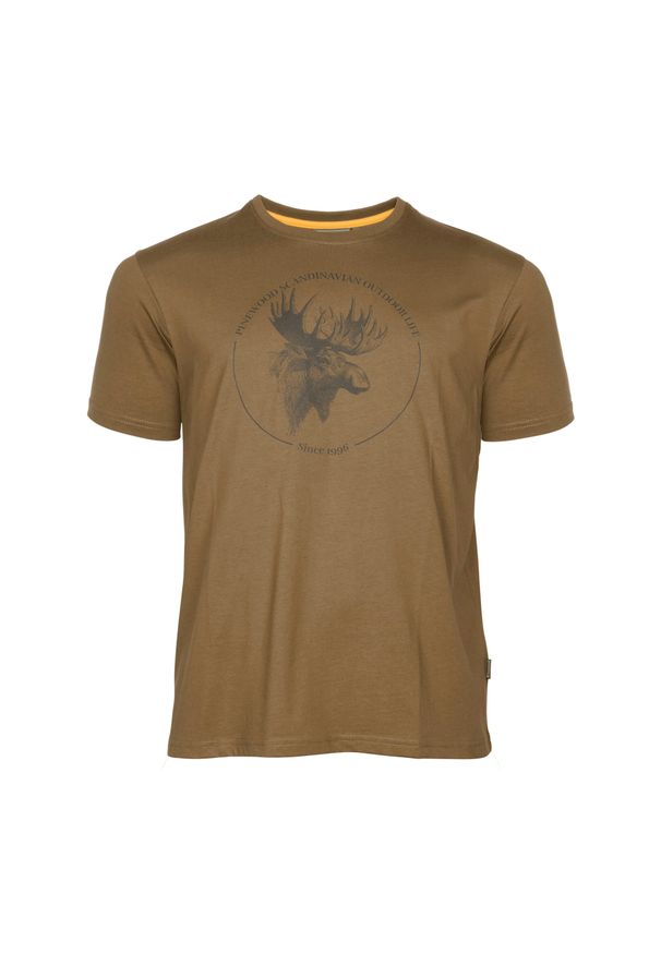 PINEWOOD - Koszulka męska Pinewood Moose. Kolor: zielony. Sport: turystyka piesza
