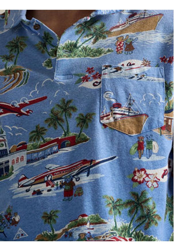 Polo Ralph Lauren Polo 710966450001 Niebieski Standard Fit. Typ kołnierza: polo. Kolor: niebieski. Materiał: bawełna