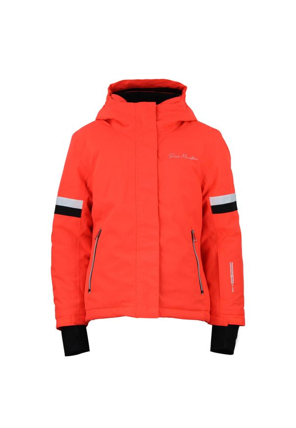 PEAK MOUNTAIN - Dziewczęca kurtka narciarska Peak Mountain Fleury. Kolor: czerwony, pomarańczowy, wielokolorowy. Sezon: zima. Sport: narciarstwo