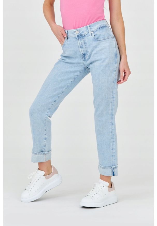 7 FOR ALL MANKIND Jasne jeansy damskie Relaxed Skinny, Rozmiar 28. Kolor: niebieski