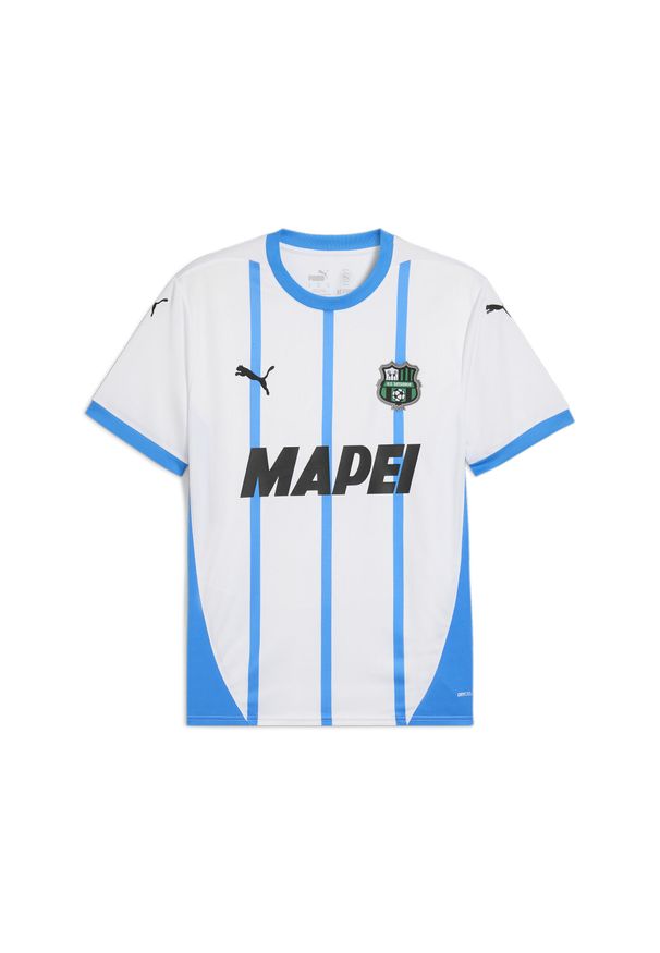 Puma - Męska koszulka wyjazdowa US Sassuolo Calcio 24/25 PUMA White Ignite Blue. Kolor: biały, niebieski, wielokolorowy