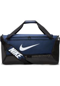 Torba sportowa Nike Brasilia treningowa na ramię z komorą na buty 60L. Kolor: niebieski. Styl: sportowy