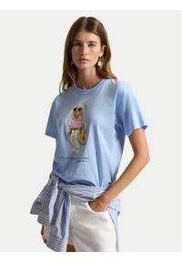 Polo Ralph Lauren T-Shirt 211A12734001 Niebieski jasny Relaxed Fit. Typ kołnierza: polo. Kolor: niebieski. Materiał: bawełna #1