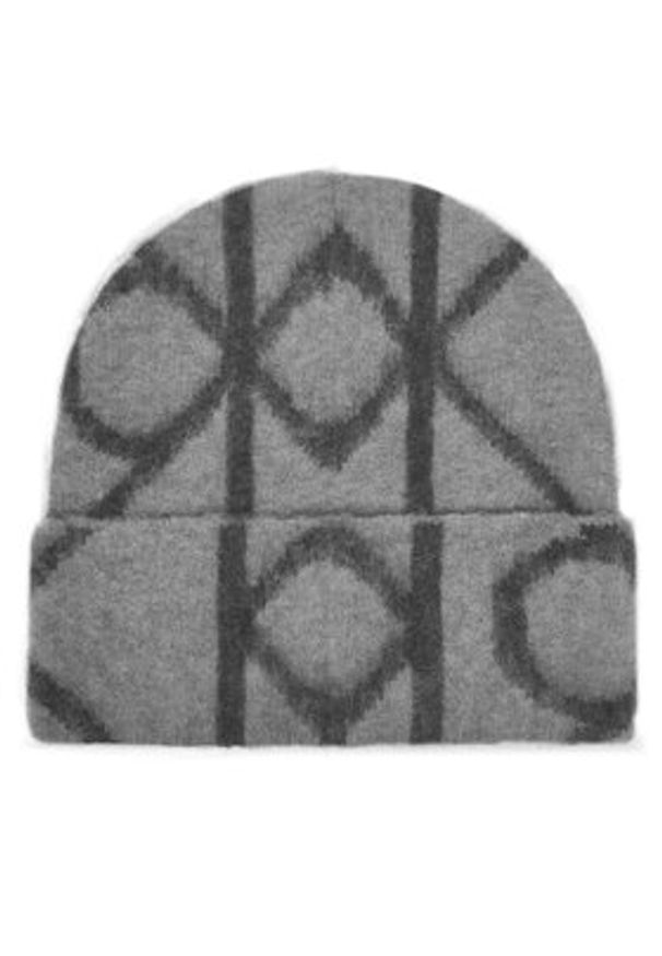 Calvin Klein Czapka Emblem Aop Brushed LV04D8071G Szary. Kolor: szary. Materiał: materiał, poliamid
