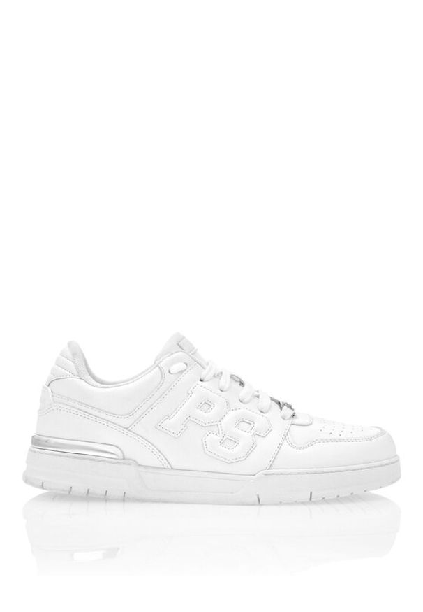 Plein Sport Sneakersy Viper I FAES USC0798 SLE004N Biały. Kolor: biały. Materiał: skóra