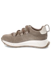 Artiker - Beżowe Sneakersy Atiker Modne Obuwie Damskie. Okazja: na co dzień, na spacer. Zapięcie: sznurówki. Kolor: beżowy. Materiał: jeans, zamsz. Szerokość cholewki: normalna. Sport: turystyka piesza #3