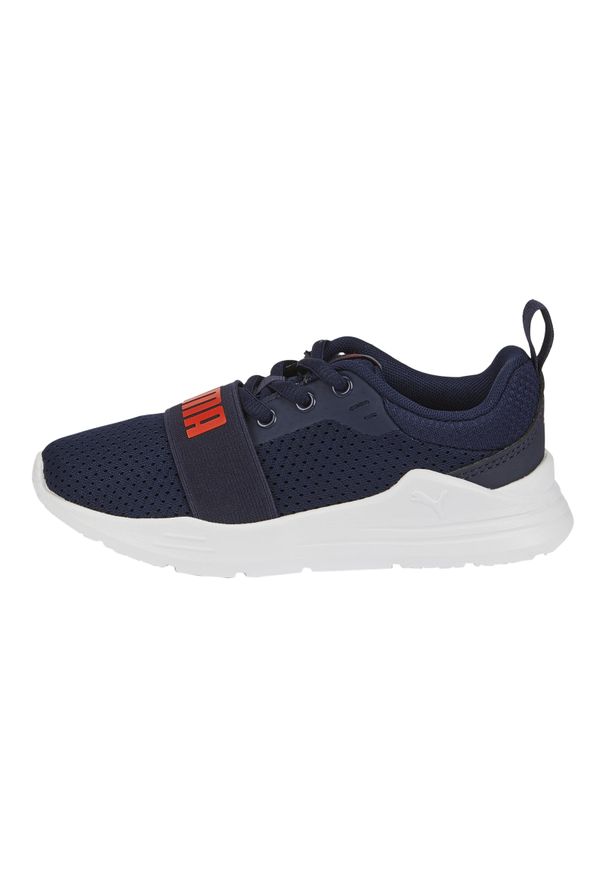 Buty dla dzieci Puma Wired Run PS. Kolor: niebieski. Materiał: guma, materiał, tkanina, syntetyk. Sport: bieganie