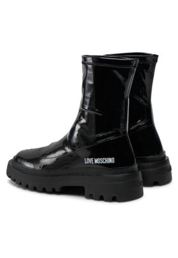 Love Moschino - LOVE MOSCHINO Botki JA24225G0LIIZ000 Czarny. Kolor: czarny. Materiał: skóra