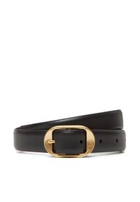 Calvin Klein Pasek Damski Forged Pin Belt 25Mm LV04K7014G Czarny. Kolor: czarny. Materiał: skóra