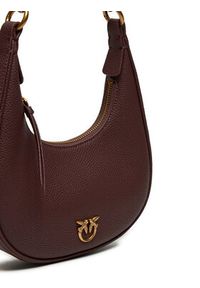 Pinko - PINKO Torebka Brioche Hobo Mini AI 24-25 PLTT 101433 A29Q Bordowy. Kolor: czerwony. Materiał: skórzane #3