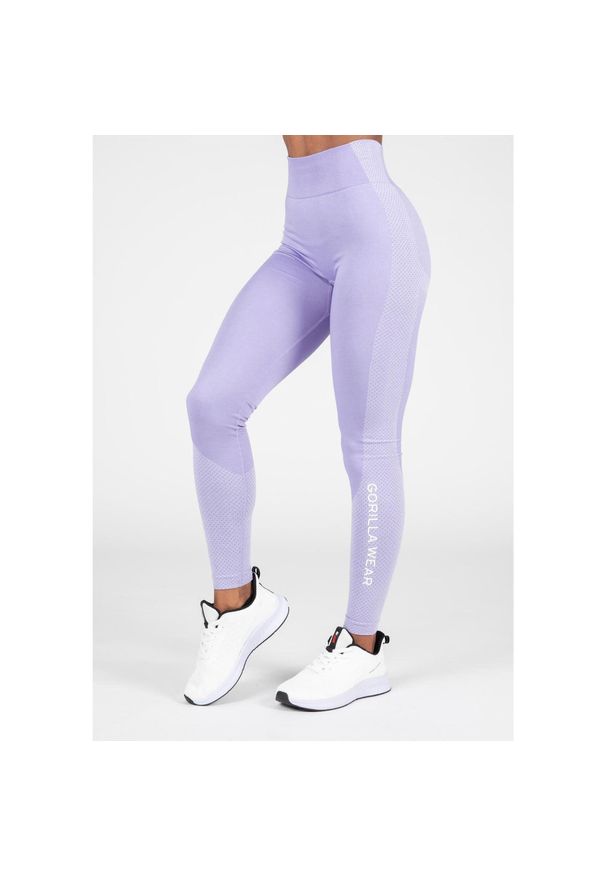 GORILLA WEAR - Selah Bezszwowe Leginsy ilac. Kolor: fioletowy. Sport: fitness
