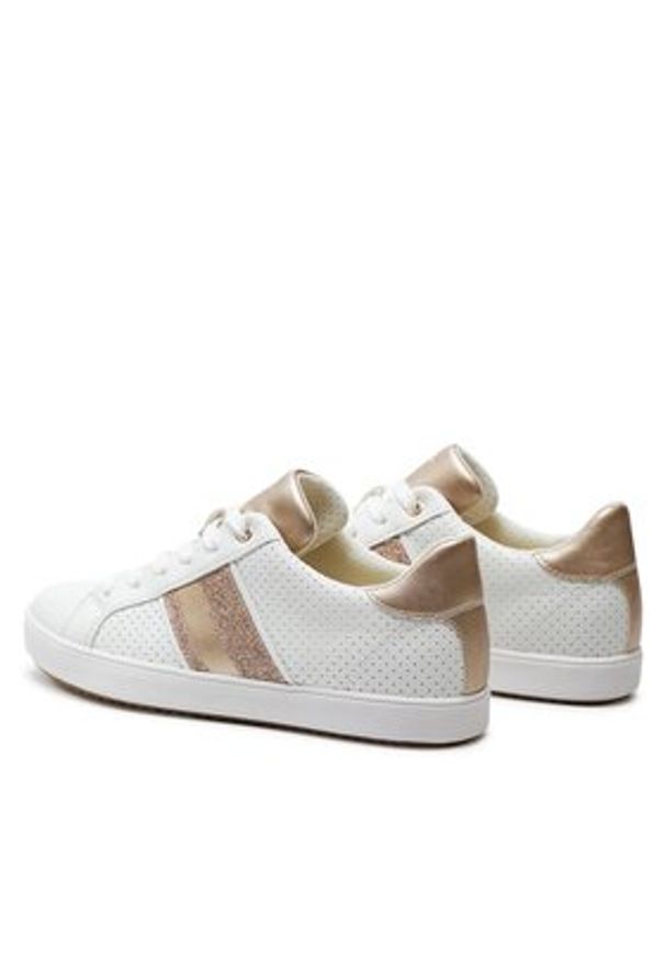 Geox Sneakersy D Blomiee D366HF 054AJ C1327 Biały. Kolor: biały. Materiał: skóra