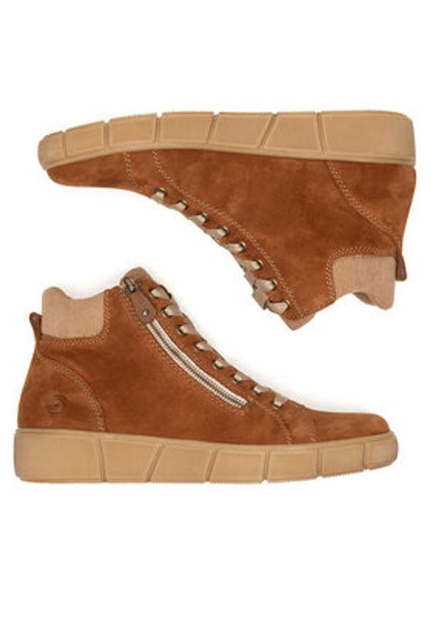 Remonte Trzewiki D1T70-22 Brązowy. Kolor: brązowy. Materiał: zamsz, skóra