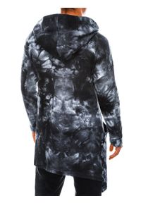 Ombre Clothing - Bluza męska z kapturem Paris- batik czarna B961 - XXL. Typ kołnierza: kaptur. Kolor: czarny. Materiał: bawełna, poliester, dzianina #5